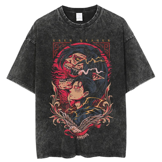 Attack On Titan Vintage Oversize Shirts Collection #6 - KnightGear