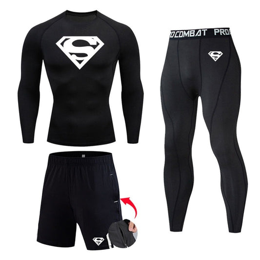 Superman L/S Compression Set - KnightGear