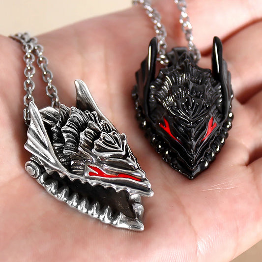 Berserk Guts Swordsman Helmet Necklace - KnightGear