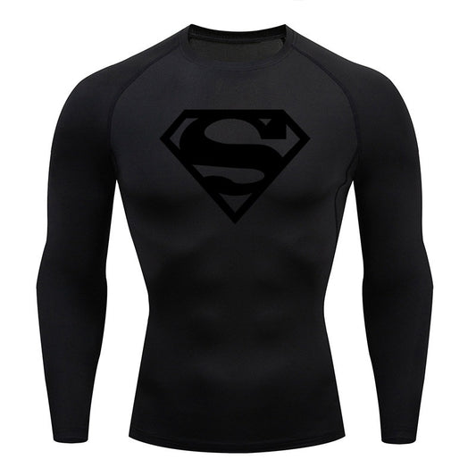 Superman Darkend Compression Shirt - KnightGear